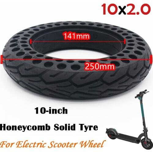 High Quality 10x2.0 Honeycomb Solid Tyre for Electric Scooter Wheel Explosion-Proof Tire Accessories