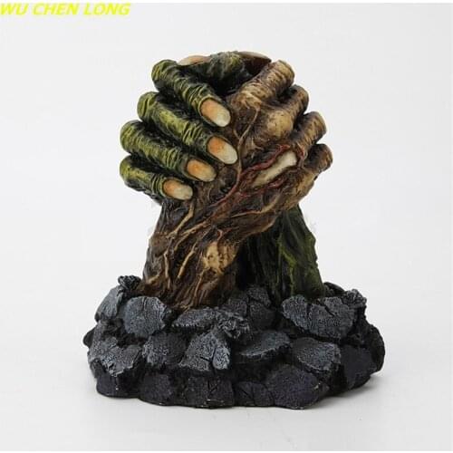 WU CHEN LONG Creative Zombie Hand Bust Art Sculpture Abstract Statue Resin Art&Craft Figurine Home Decor Britbday Gifts R5693