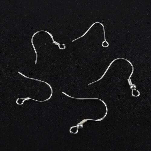 New 1 Pair Genuine 925 Sterling Silver Earring Hooks Fashion Findings Clasp Accessories For Jewelry Making Parts Ear Hooks