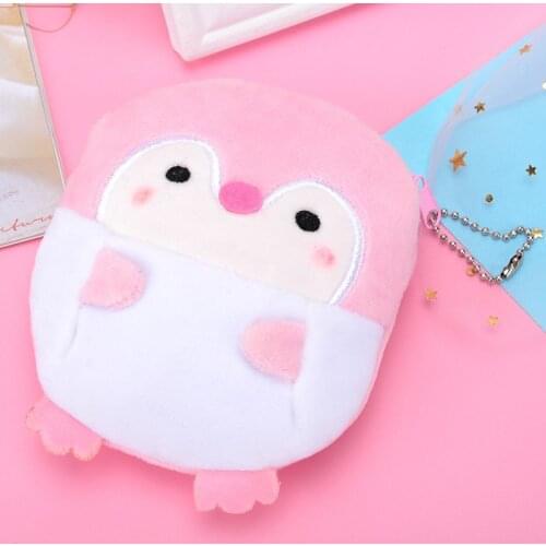 1 PCS ]Plush zipper coin purse key bag mini handbag fashion lady men card bag lipstick earphone small bag children gift cartoon