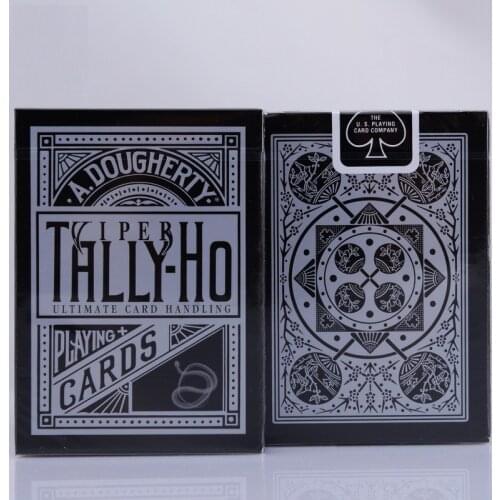 1pcs Tally-Ho Viper Deck Bicycle Fan Back Playing Cards Black Deck By Ellusionist Creative Poker Magic Props Magic Tricks