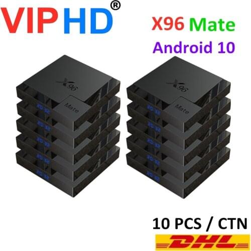 10 Pcs X96 Mate Lot Android 10 Tv Box Smart Set Top Box Dual WiFi BT X96 Media Player