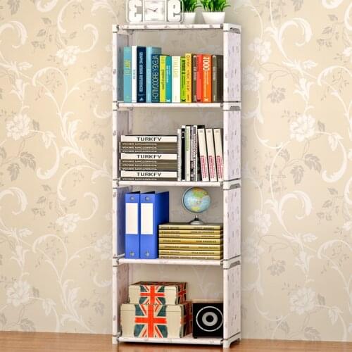 2021New Multilayer Bookshelf Simple Assembled Book Shelf Bathroom Furniture Storage Shelf DIY Kids Bookcase Metal Bookcases