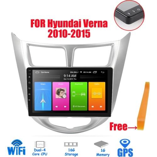 2din 2.5D Screen Car Radio Android 8.1 Multimedia Player Navigation GPS Player For Hyundai solaris verna 2016 2017 autoradio