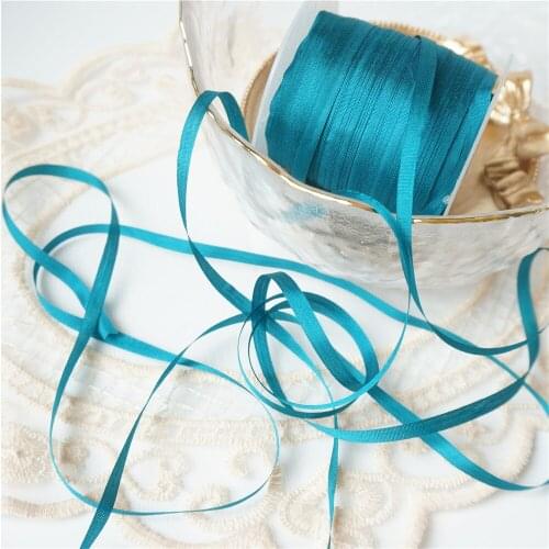 4mm 1/8" Silk Embroidery Ribbon Handmade Silk Thread Costume Acessories Natural Silk Embroidery Hand Dyed Gift Bowknot Packing