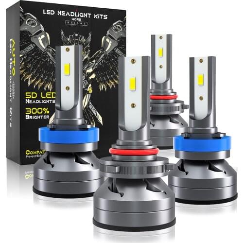 DXZ 4Pcs Car Headlight LED H11 H8 H9 9005 HB3 9006 HB3 Bulb Canbus CSP 3570 Auto High Low Beam HeadLamp Conversion Kit 12000LM