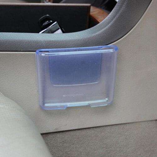 55% Dropshipping!!Universal Transparent Car Storage Case Box Mobile Phone Organizer Holder Pocket