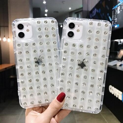 Diamond Soft Case For Iphone 11 Pro Max X XR 12 Mini Pro Max Glitter Cover Phone