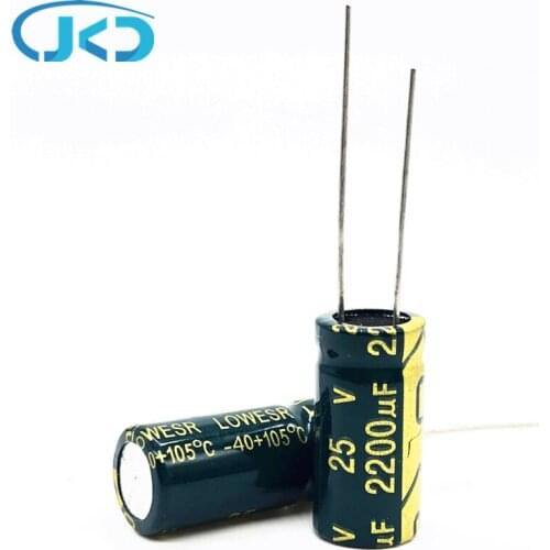 10pcs/lot 25v 2200uf 10*20mm high-frequency low-impedance aluminum electrolytic capacitor 2200uf 25v 25v2200uf 20