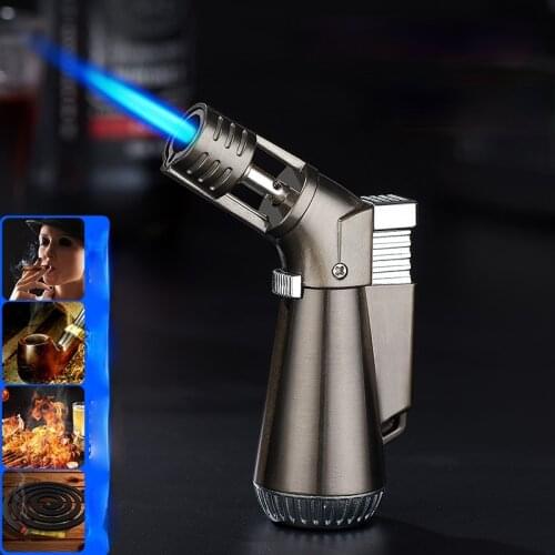 Long Elbow Straight Into The Lighter Metal Windproof Small Spray Gun Welding Torch Smoking Accessories for Weed Soplete Cocina
