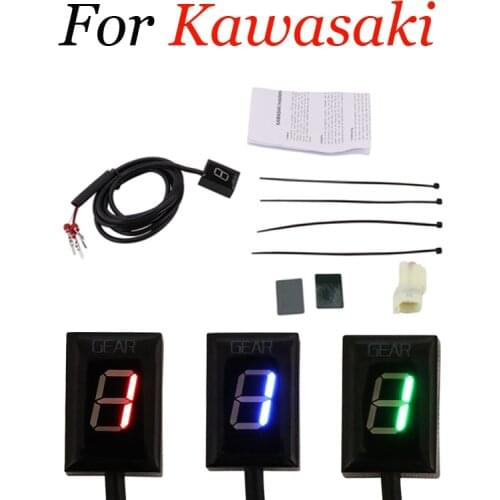 For Kawasaki ER6N ER6F Ninja650 250 Versys 1000 Z800 Z900 Z750 Z1000 Motorcycle 1-6 EFI Speed Gear indicator Aluminum ECU Gear