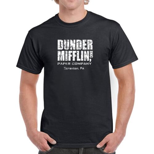 Dunder Mifflin Paper Company t shirt funny tv show Summer Gift casual printed tee US size