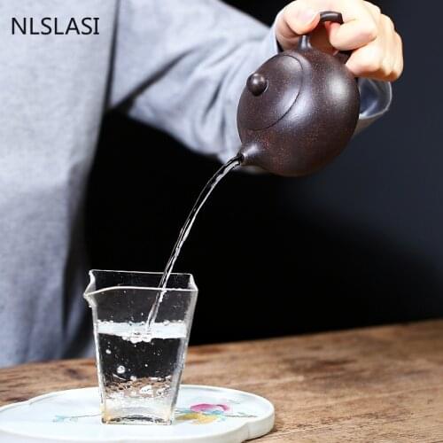 Chinese Yixing tea pot purple clay xi shi teapot Raw ore handmade kettle Authentic Tea set customized 188 ball hole filter 200ml