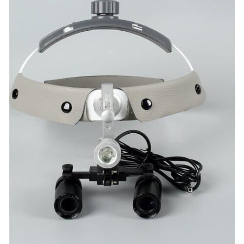 4X Medical Surgical Binocular Magnifying Glass with High-intensity Concentrating LED Lamp Head Wear Portable Magnifying Glass