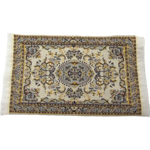 1Pcs 1/12 Doll House Miniature Turkish Carpet Simulation Rug Model Toy for Mini Decoration Dollhouse Accessories