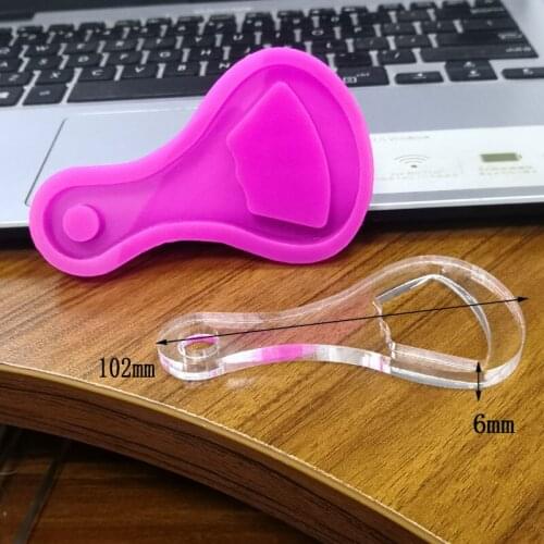 New shiny wine bottle prying resin baking mold keychain mold silicone baking mold DIY usually used for female jewelry pendant ke