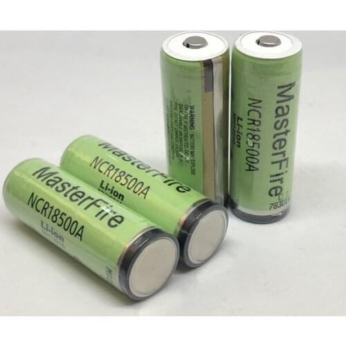 MasterFire New Version 100% Original For Panasonic 3.7V 18500 NCR18500A 2040mAh Rechargeable Lithium Protected Battery wtih PCB