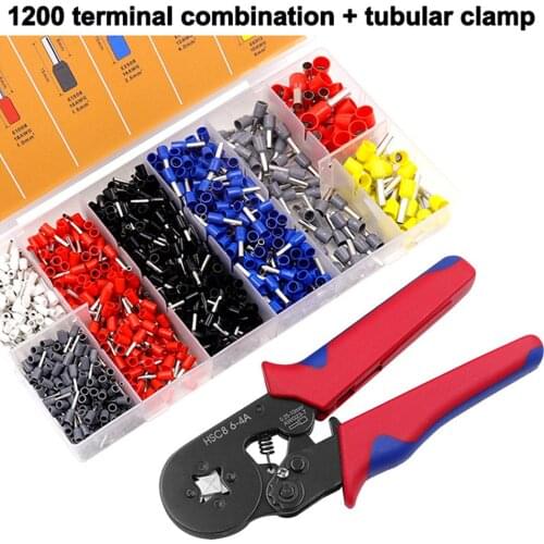 Tubular Terminal Crimping Tools Mini Electric Wires Pliers HSC8 6-4A 0.25-10mm² 23-7AWG/ 0.08-10mm² 28-7AWG High Precision Clamp