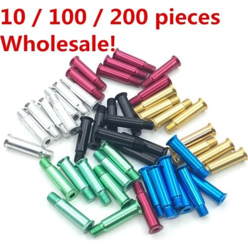 10 100 200 34mm*8mm length Aluminium alloy speed skating Axles skating frame axles roller skates parts Ultralight axles screw