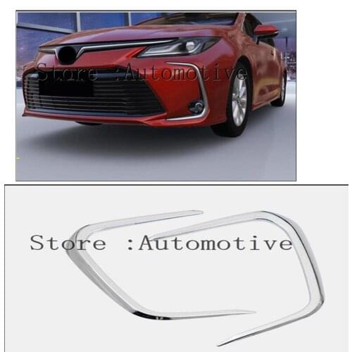 2 pcs for Toyota Corolla E210 Front Fog Lights Fog Light Lamp Ring Frame Cover Trim Prestige Altis 2019 2020 2021 Bright