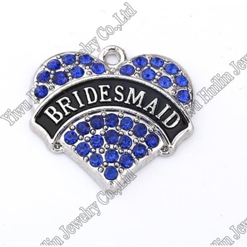 Heart Pendant Crystal Bridal Bridesmaid Valentine Jewelry
