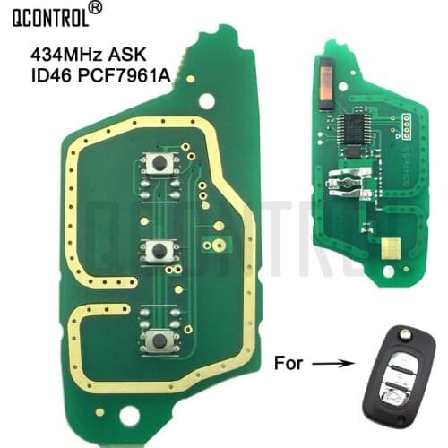 QCONTROL Car Remote Control Key Fob Circuit Board for Mercedes Benz Smart Auto Control Alarm 433MHz ID46/PCF7961A