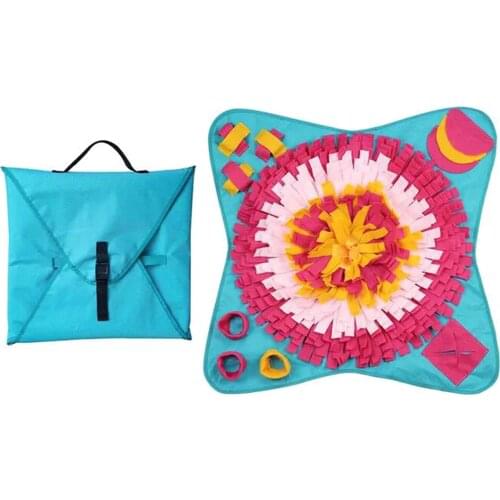 Pet Dog Snuffle Mat Pet Sniffing Training Blanket Folding Fleece Pads Dog Mat Relieve Stress Nosework Puzzle Toy Pet Nose Pad