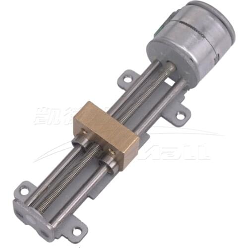 Stepper motor slide table, micro slide table screw, linear bearing, motor diameter 20mm 2-phase 4-wire system, screw length: 65m