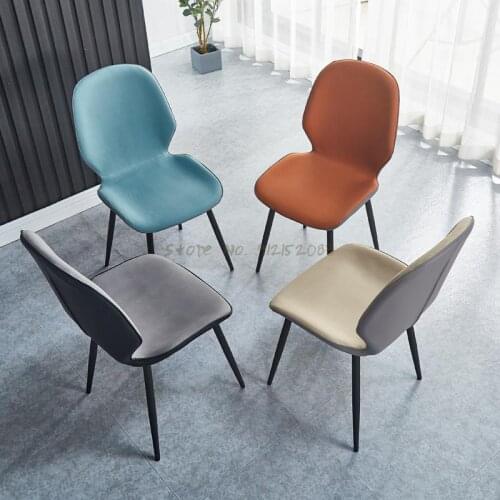 Light luxury dining chair home Nordic dining table chair net red makeup chair stool backrest modern minimalist iron butterfly