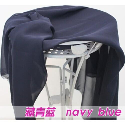 Navy Blue Chiffon Fabric Sheer Bridal Wedding Dress Lining Fabric Skirt 60" Wide 5 Yards Per lot Free Shipping