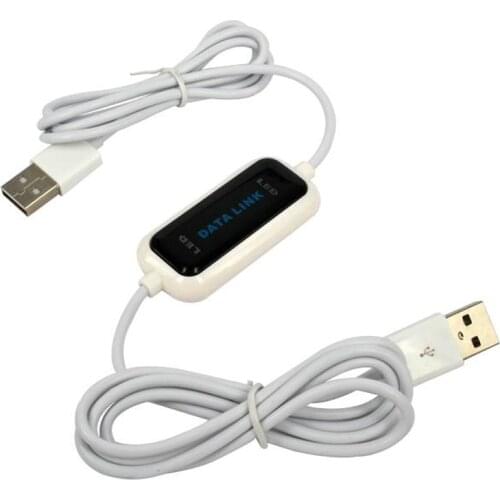 USB PC To PC Online Share Sync Link Net Direct Data File Transfer Bridge LED Cable Easy Copy Between 2 Computer