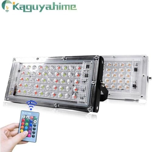 Kaguyahime IP65 Waterproof Remote Control LED Floodlight 50W 100W 200W LED Flood Light 220V Reflector Lighting Street Spotlight