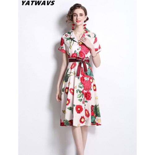 YATWAVS Fashionable Shirt Dresses