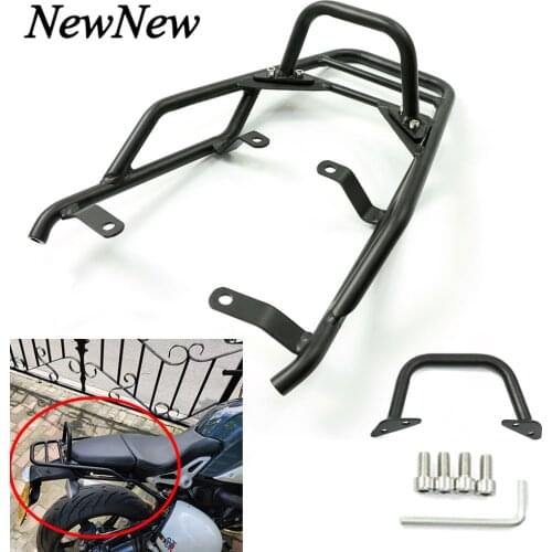 Motorcycle Rear Luggage Rack Carrier Support Shelf Holder With Passenger Hand Grip Rail Bar For BMW R NINE T NineT R9T 2014-2018
