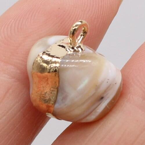 Natural Irregular Shaped Gold-plated Mother of Pearl Shell Pendant Handmade Crafts DIY Bracelet Necklace Earring Jewelry Gem