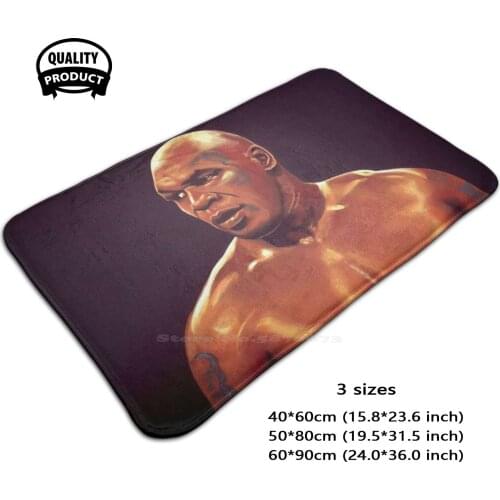 Painting Soft House Family Anti-Slip Mat Rug Carpet Sport Boxing Kid Dynamite Iron Mike American Professional Boxer