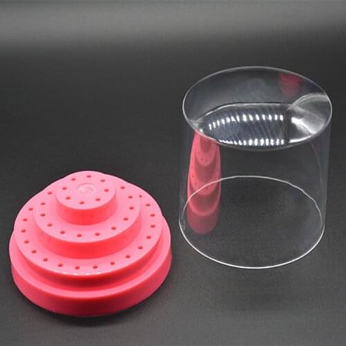 1 Set 48 Holes(2.35mm) Nail Drill Bits Holder Stand Display Box Organizer Container Manicure Tool large size 78*88mm