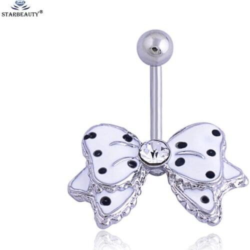 1pc Hot White BijouX Butterfly Navel Piercing Ombligo Women Belly Piercing Nombril Belly Button Rings Pircing Belly Ring Jewelry