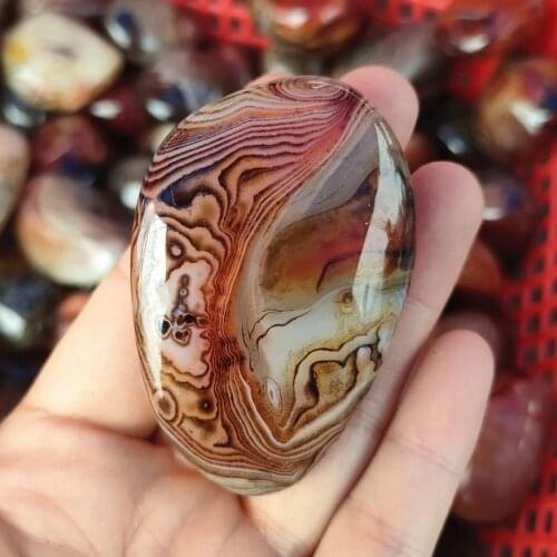 1pcs Natural sardonyx Agate Crystal Palm Stone reiki gem stone Worry stones
