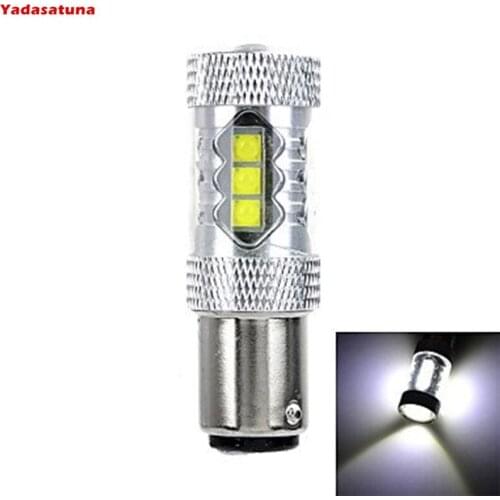 2 Pieces 80W 1157 BAY15D 16*Cree Chips LED Coche Cola Bombilla de Parada de freno Luz Bombilla Lampara Blanca