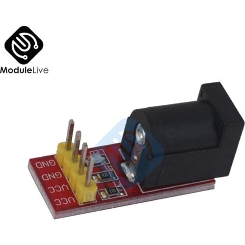 2pcs 5.5X2.1MM Power Module DC Jack Socket Power Supply Module 5.5mmx2.1mm For Arduino DC Power Adapter Board 2 Channel VCC GND