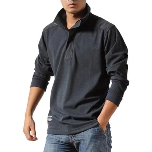 2020 Cotton Casual Shirts Men Autumn Loose Long Sleeved Tactical Shirts Military Big Size Business Leisure Men Polo Shirt