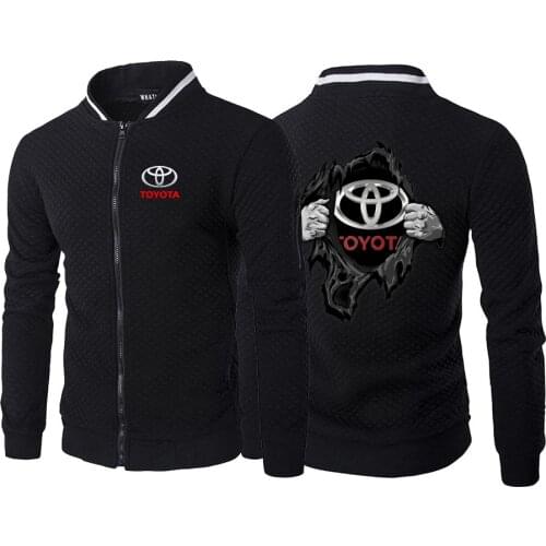 2021 Casual Zipper Mens Hoodies Sweatshirts Toyota Logo Popular Patchwork Fleece Tracksuit Zipper Sportswear Casual Jackets