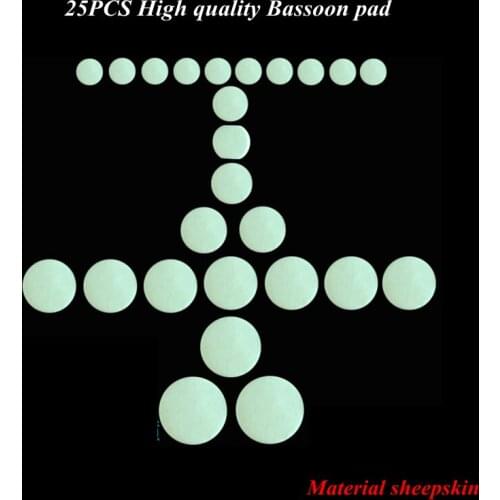 25PCS High quality Bassoon pad accessories Material sheepskin Wind instrument repair gasket parts