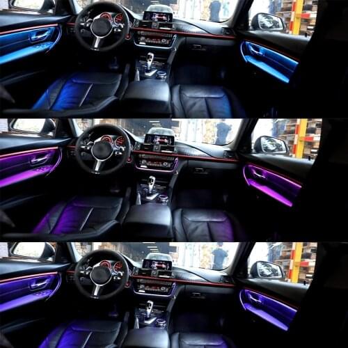 PMFC 9-Color Ambient Light Decorative Lighting Automatic Conversion Car Interior Door For BMW 3 series F30 F35 2014-2018