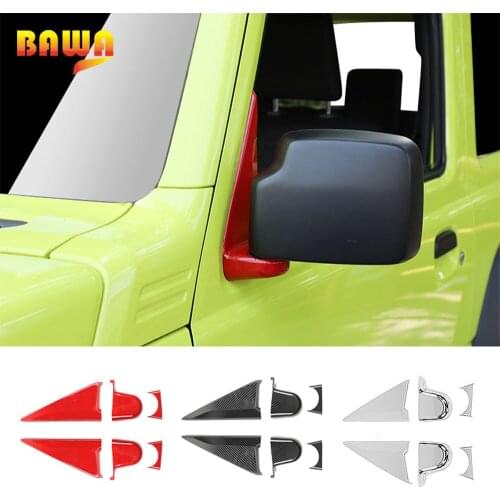 BAWA Car Stickers for Suzuki Jimny 2019 ABS Car Rear Mirror Base Decoration Cover Accessories for Suzuki Jimny 2020