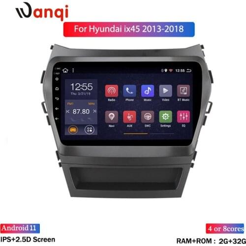 2G RAM 32G ROM 9 inch full touch Android 8.1 Car stereo player for Hyundai IX45 SANTA FE 2013-2018 gps navigation