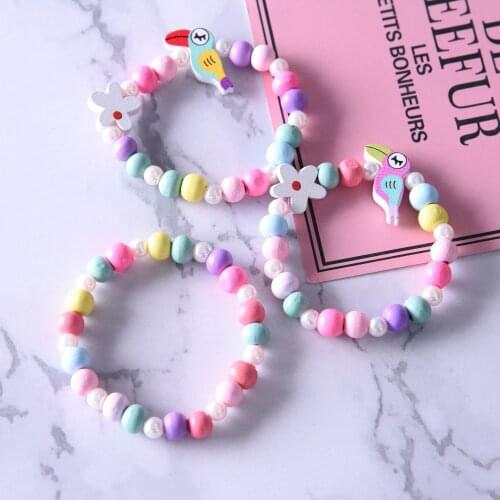 3pcs Cute Animal Flower Cartoon Flower Childrens sweater bracelet for children gift cp2650