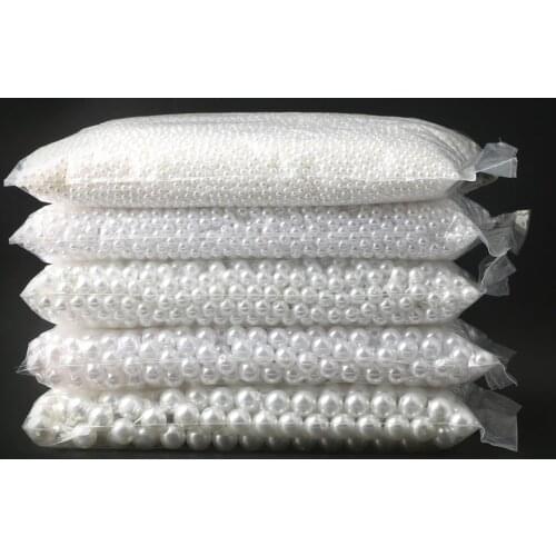 4/6/8/10/12/14/16/18/20mm pearl beads ABS loose Round Beads Craft For Fashion Jewelry Making white beige DIY Imitation beads