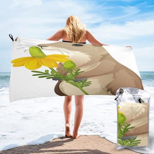 Quick Dry Beach Towel Animal Cartoon Prairie Dog Microfiber Bath Towel Beach Cushion Swimming Personalized Sand Free Beach Towel
